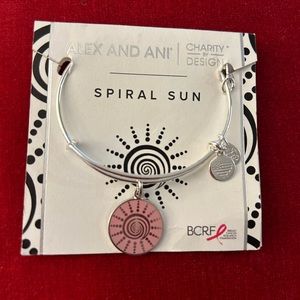 Alex and Ani spiral sun breast cancer research bracelet
